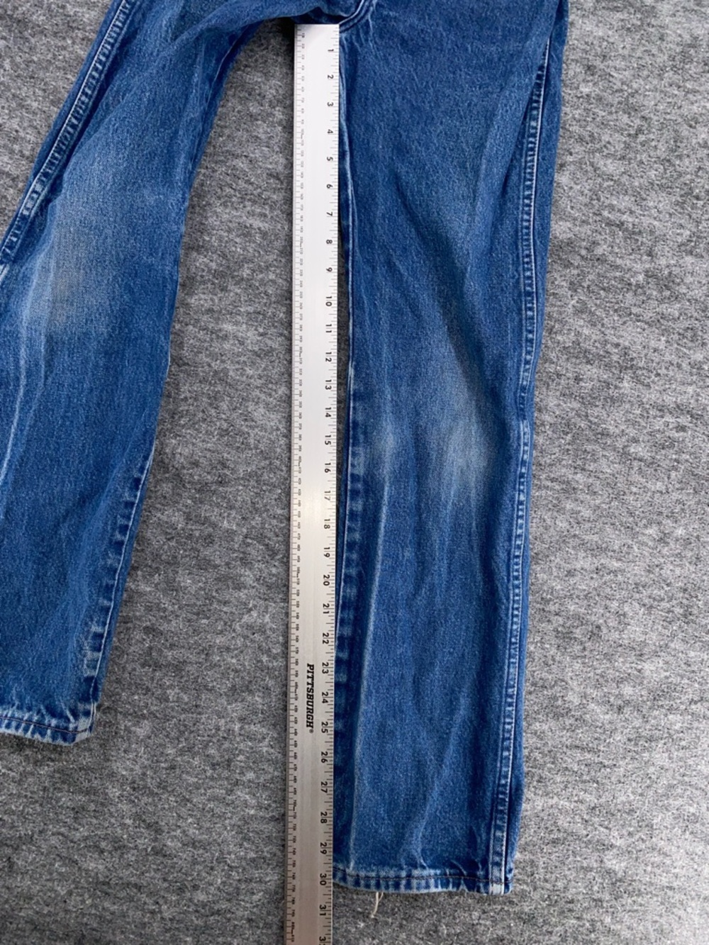 Wrangler 13MWZ Slim Fit Blue Denim Jeans Size 16 Vintage Style Cowboy Western - Picture 3 of 10